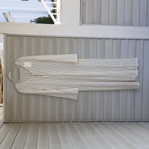 $178 Show Me Your MUMU Vacay Cover Up White Sheer Maxi Dress X Revolve - Picture 6 of 6